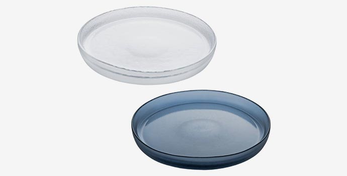 <Sghr スガハラ>sosara そさら 24cmプレート 2枚セット(フロスト・インディゴフロスト)