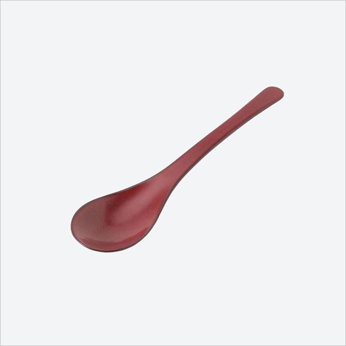 <輪島 瀬戸國勝>スプーン 朱