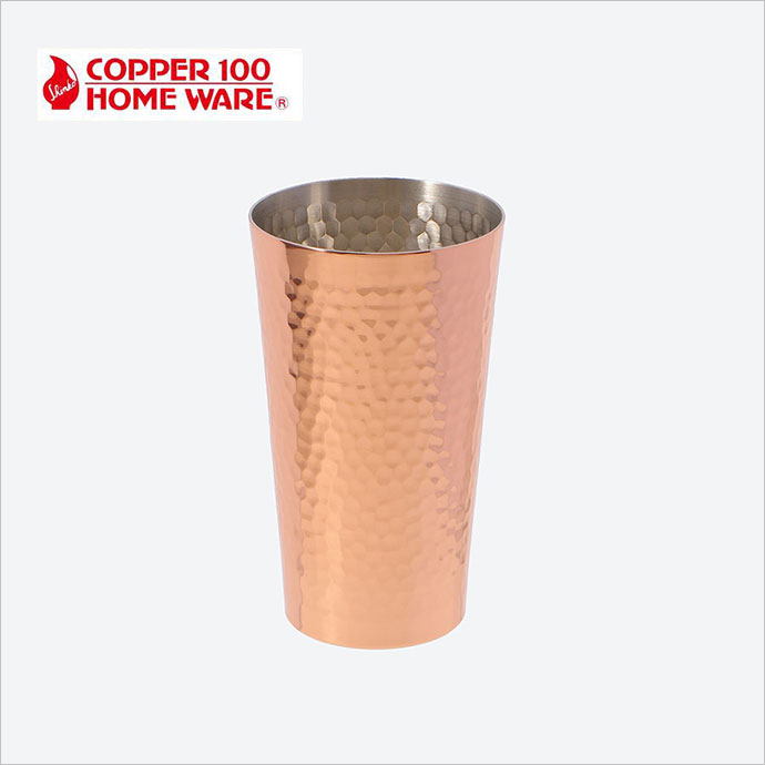 COPPER100 銅製鎚目タンブラー(中)