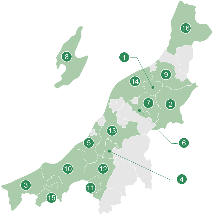 新潟県 酒蔵マップ