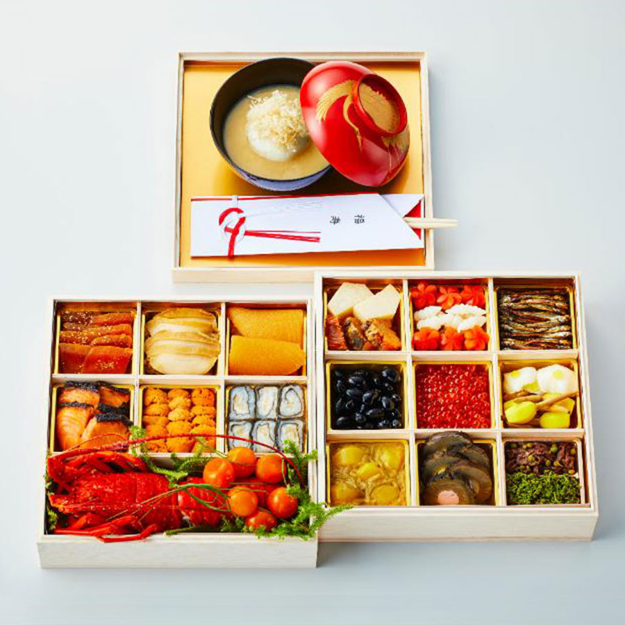 <祇園丸山>特製二段おせち(京風白味噌雑煮付/冷蔵/5人前)【12月31日お届け】