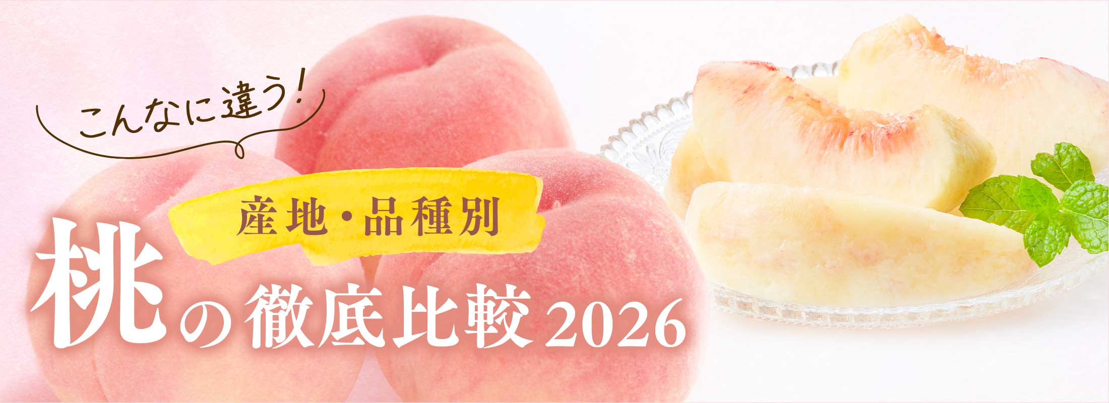 こんなに違う!産地・品種別 桃の徹底比較 2026
