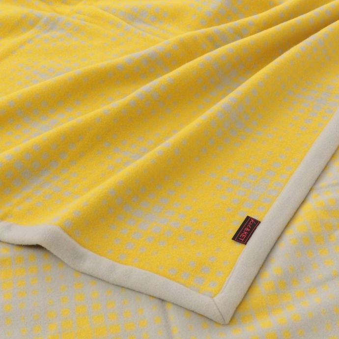 ウール毛布(毛羽部分)・コンポジション/黄 【泉州毛布】