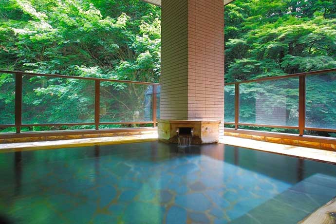 自然に囲まれた白石の温泉