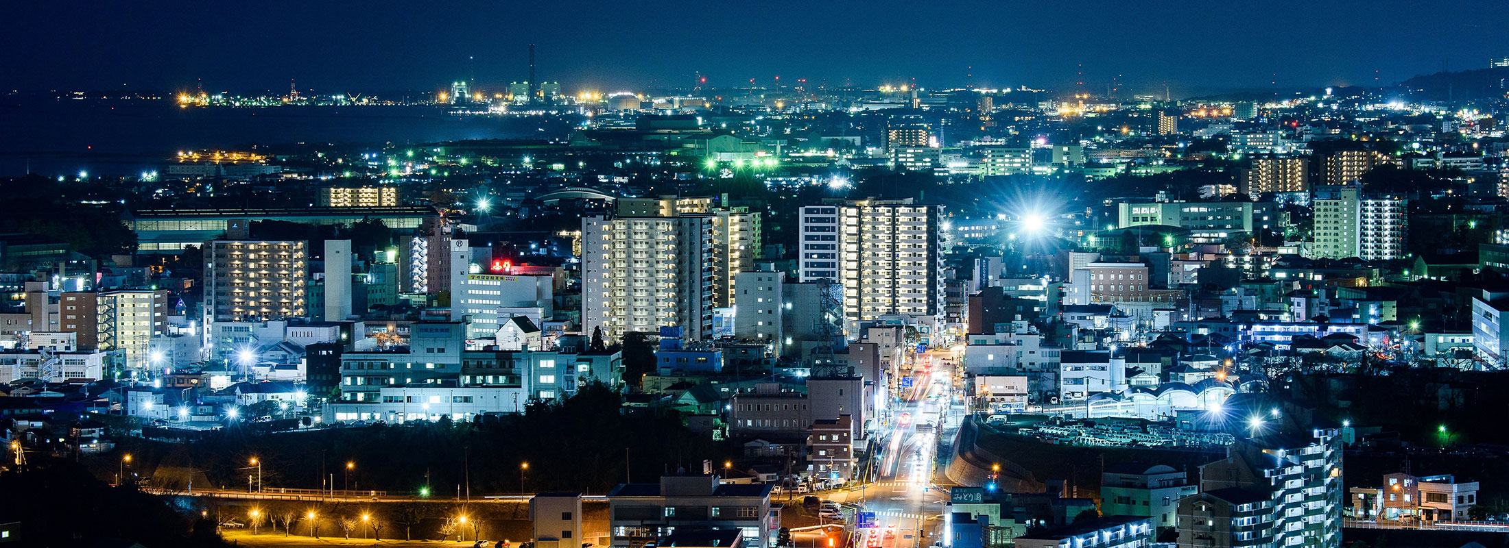 日立市の夜景