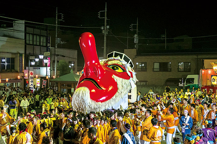 日本一を誇る 天狗みこし