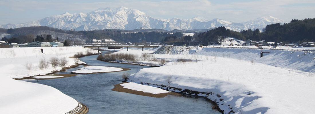 冬の刈谷田川