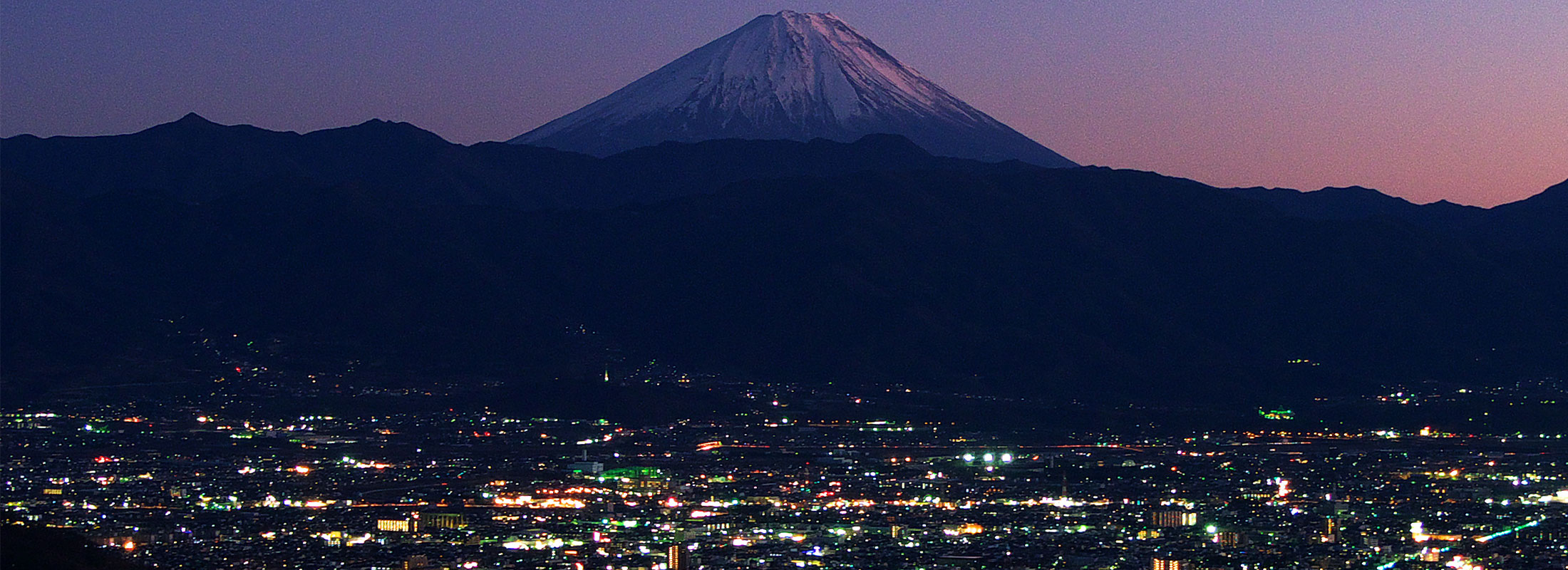 甲府盆地夜景