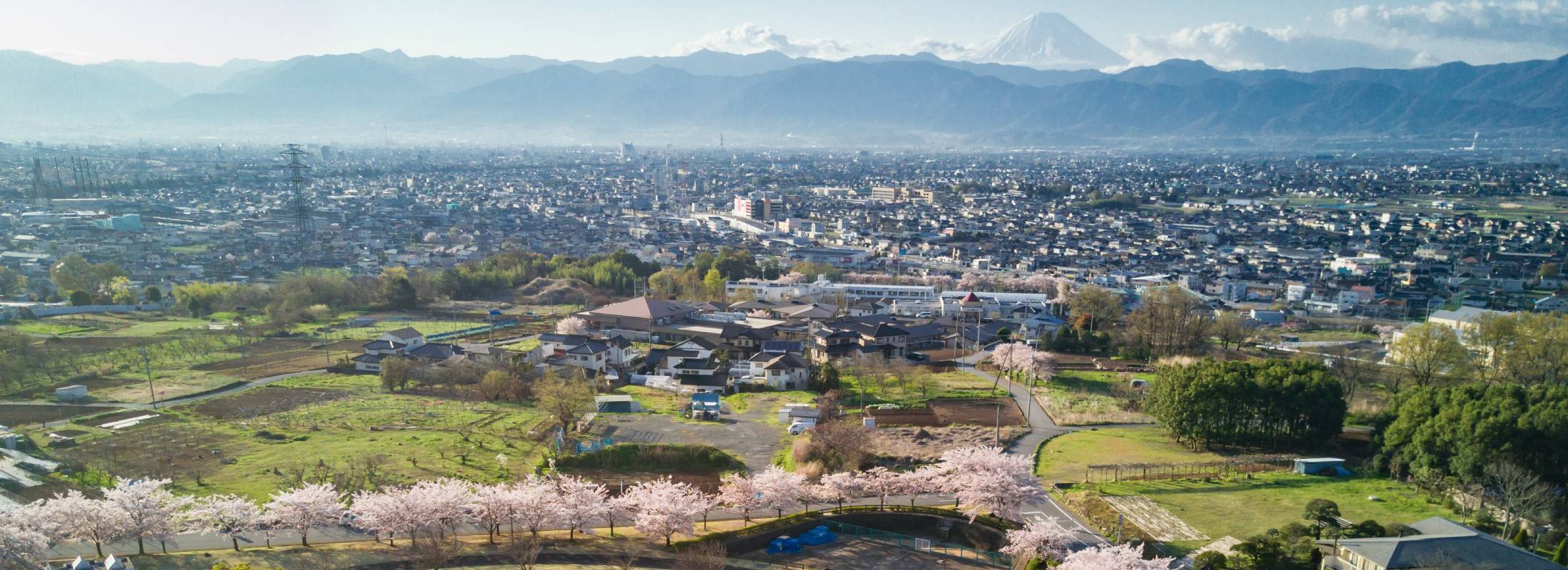 ドラゴンパークから望む甲斐市