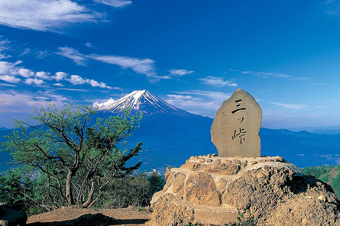 三ツ峠山頂から見た富士
