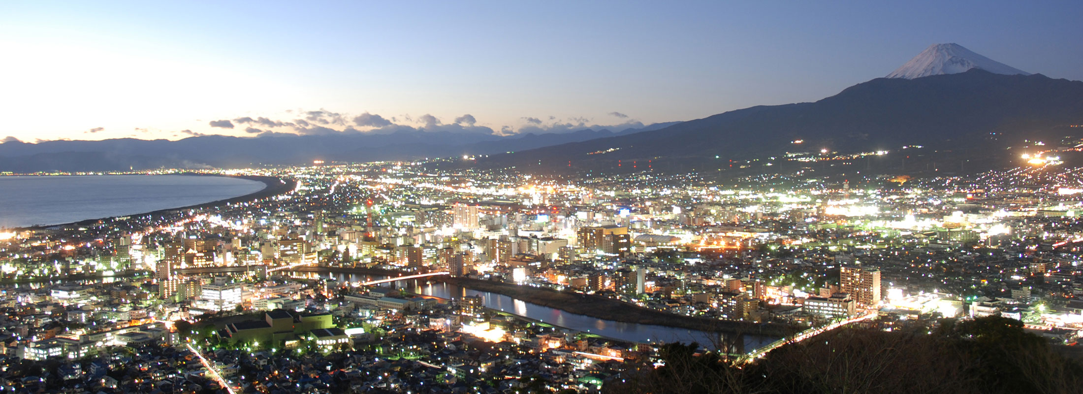 富士山と夜景