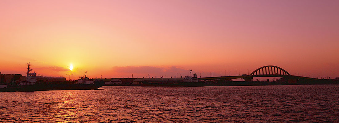 夕焼け大津大橋