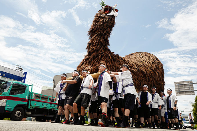 悪魔祓いの神様「牛鬼」。お祭りで複数の牛鬼が練り歩く姿はまさに圧巻!