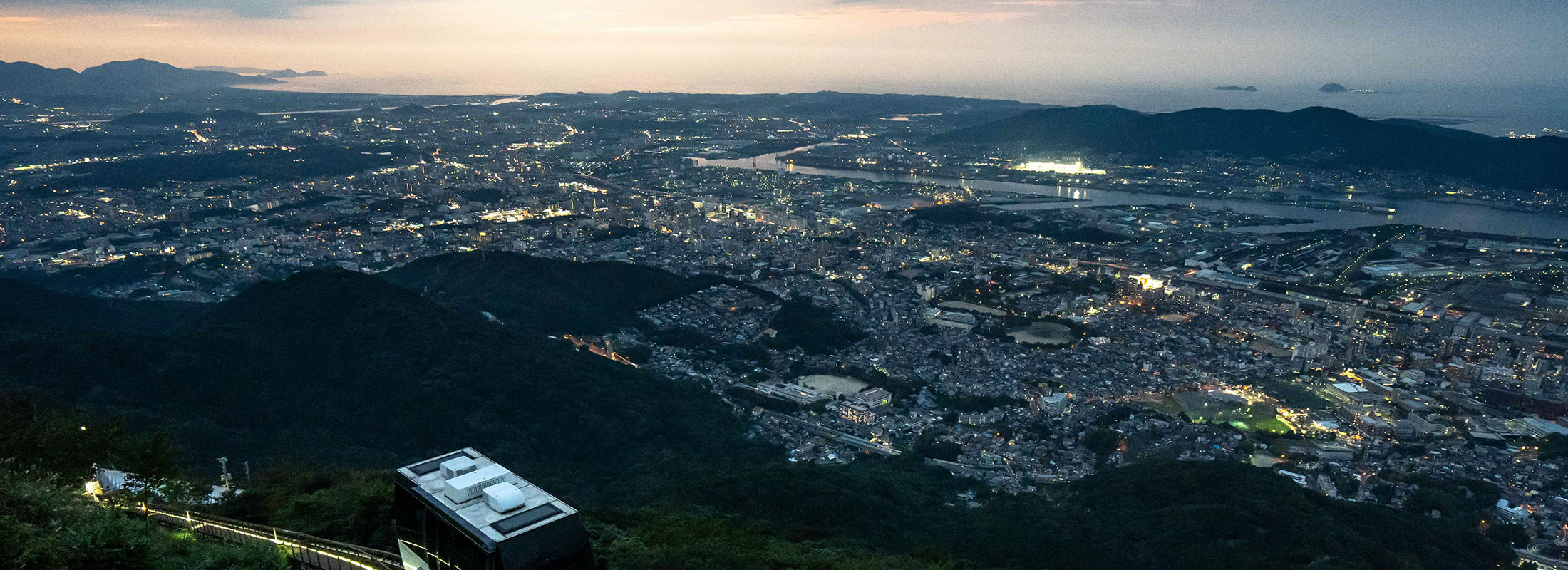 皿倉山夕景