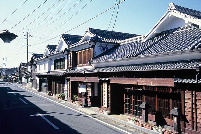 八女福島の白壁の町並み