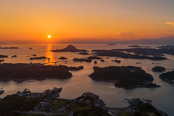 松島の夕陽
